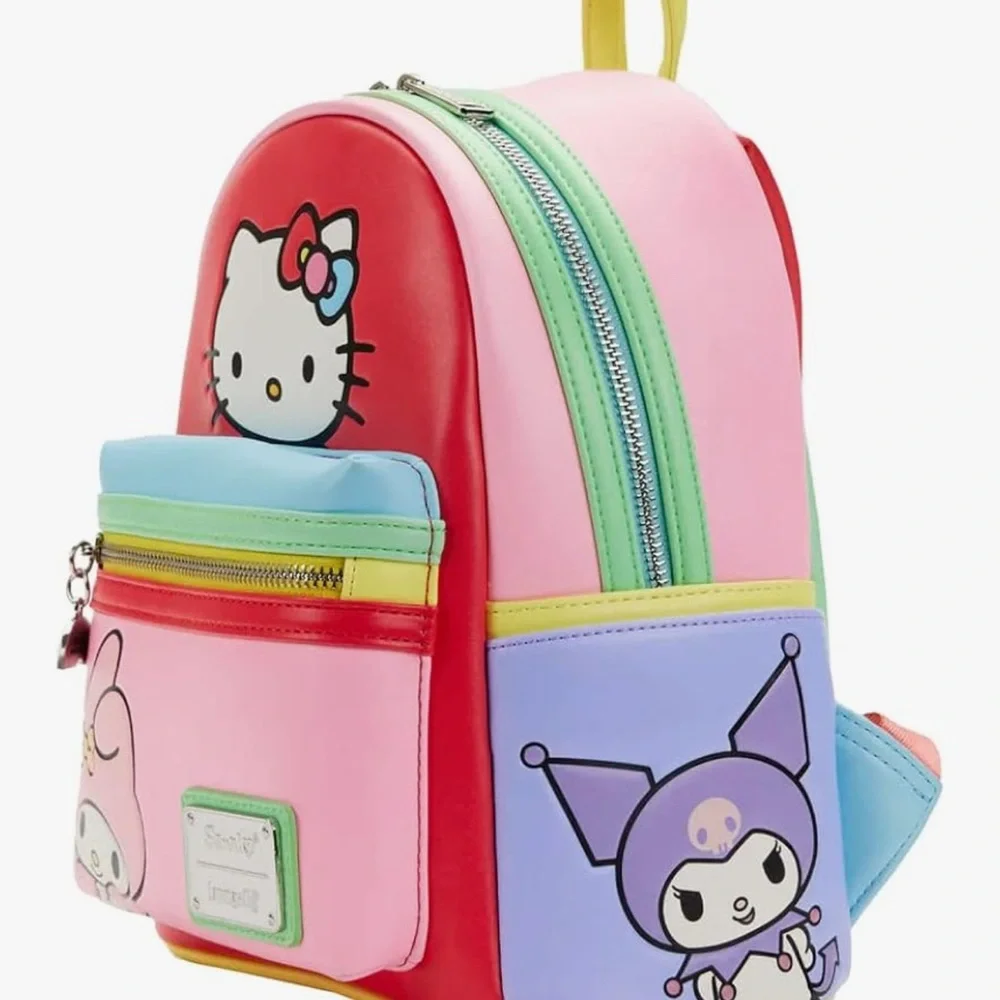 LOUNGEFLY Sanrio Hello Kitty And Friends Color Block Backpack 10 3/16in